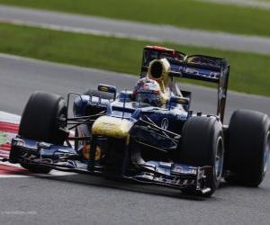 пазл Себастьян Феттель - Red Bull - Grand Prixe Англии 2012, 3 место
